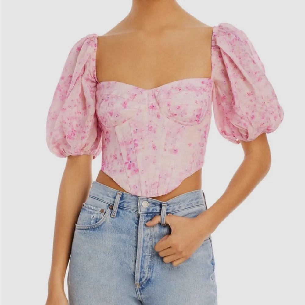 Bardot Floral crop top